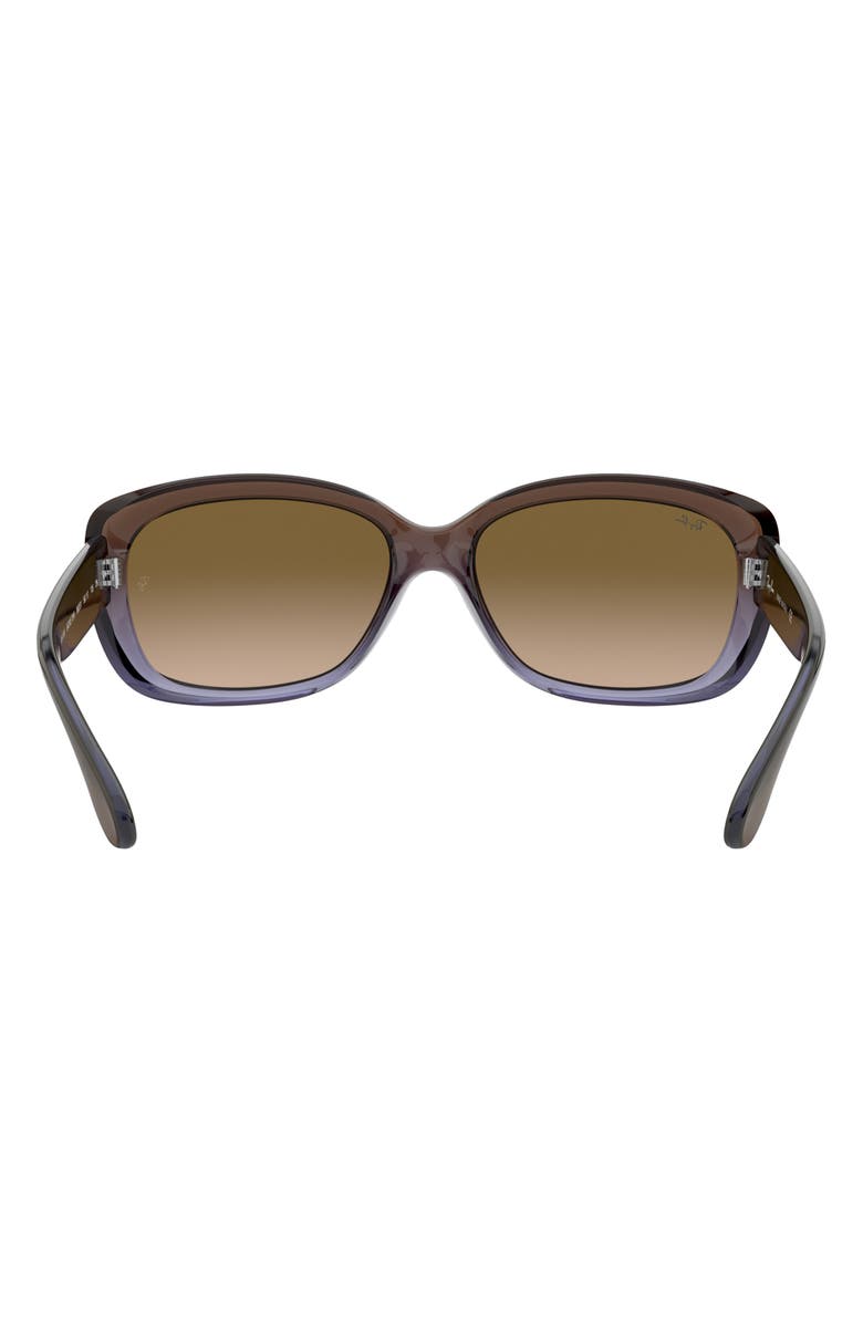 Ray-Ban Jackie 58mm Rectangular Sunglasses, Alternate, color, Light Brown