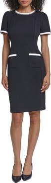 KARL LAGERFELD PARIS Scuba Sheath Dress