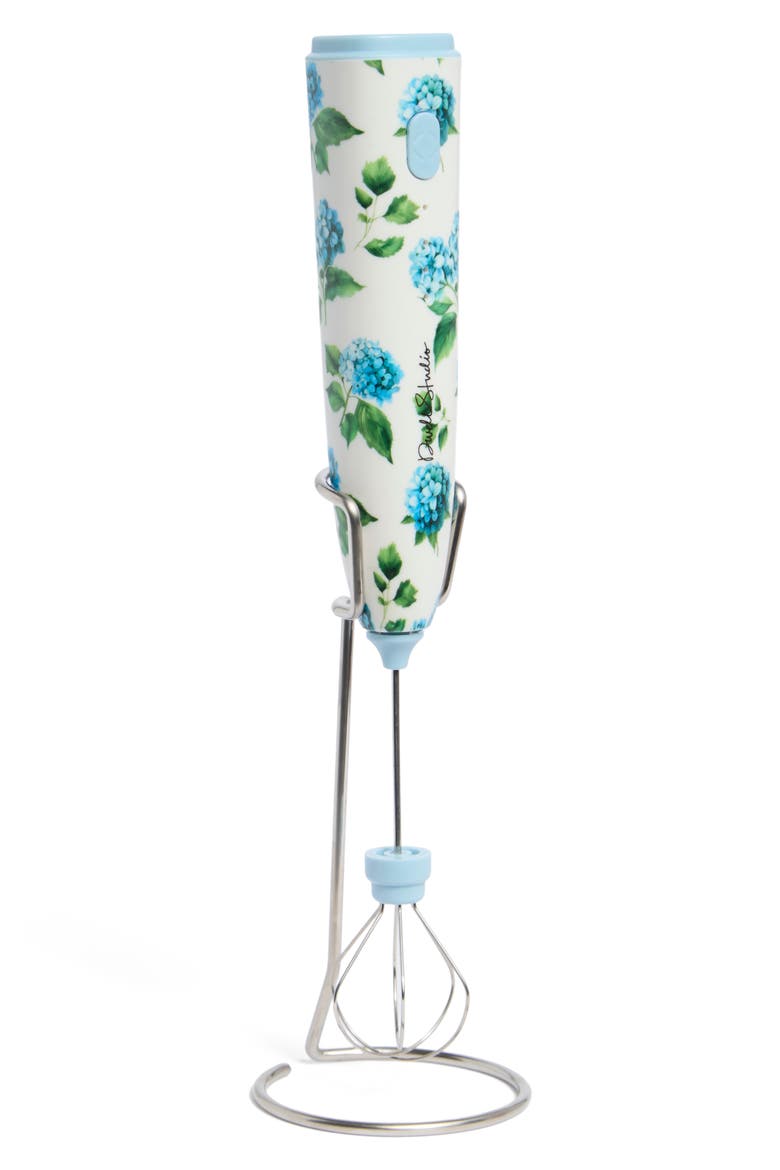 Printed Milk Frother Set, Alternate, color, HYDRANGEA