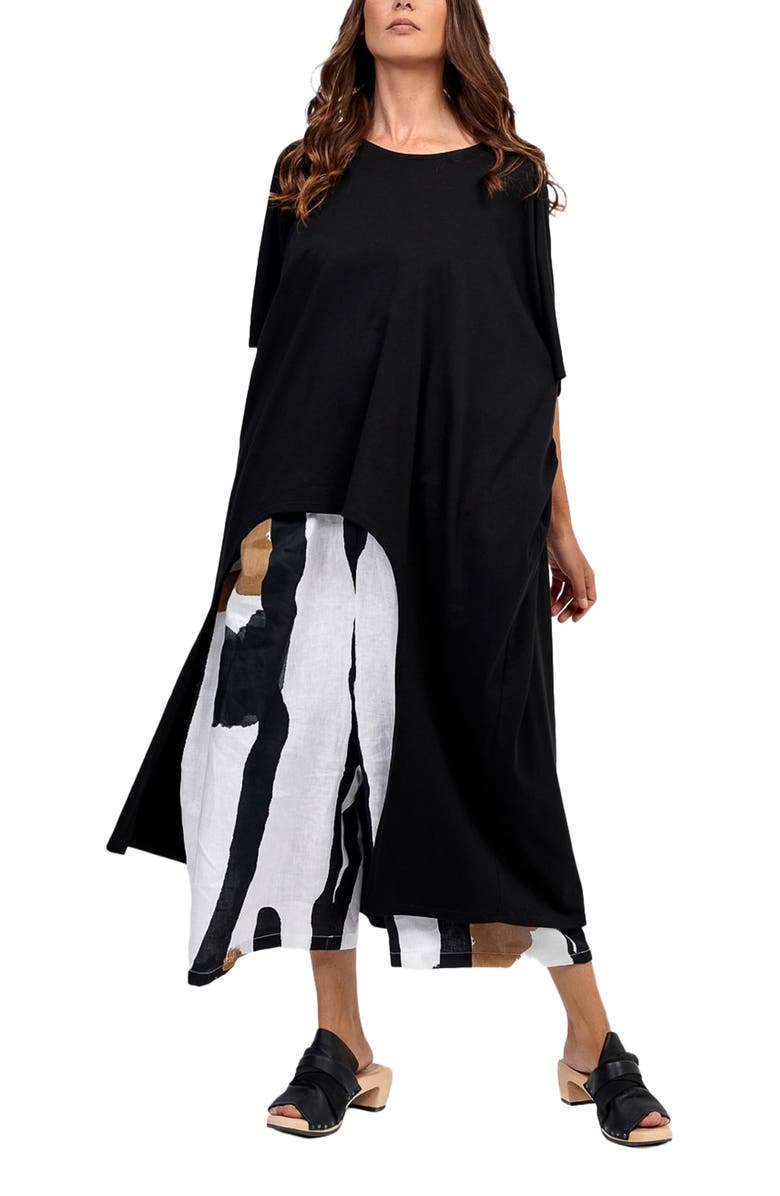 Alembika Jersey stripes patchwork oversized tunic, Main, color, 