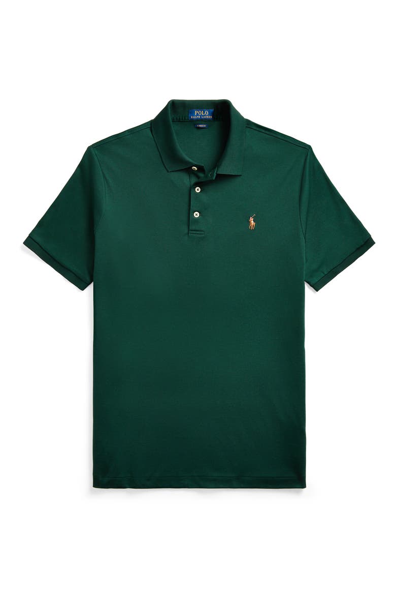 Solid Knit Cotton Polo, Alternate, color, COLLEGE GREEN