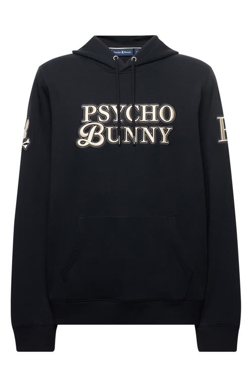 Psycho Bunny Janvi Embroidered Hoodie In Black