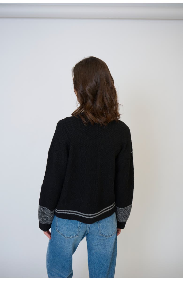 Central Park West Patchwork Cropped Sweater, Alternate, color,