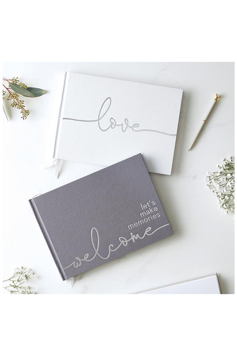 Love Guest Book, Alternate, color, WHITE
