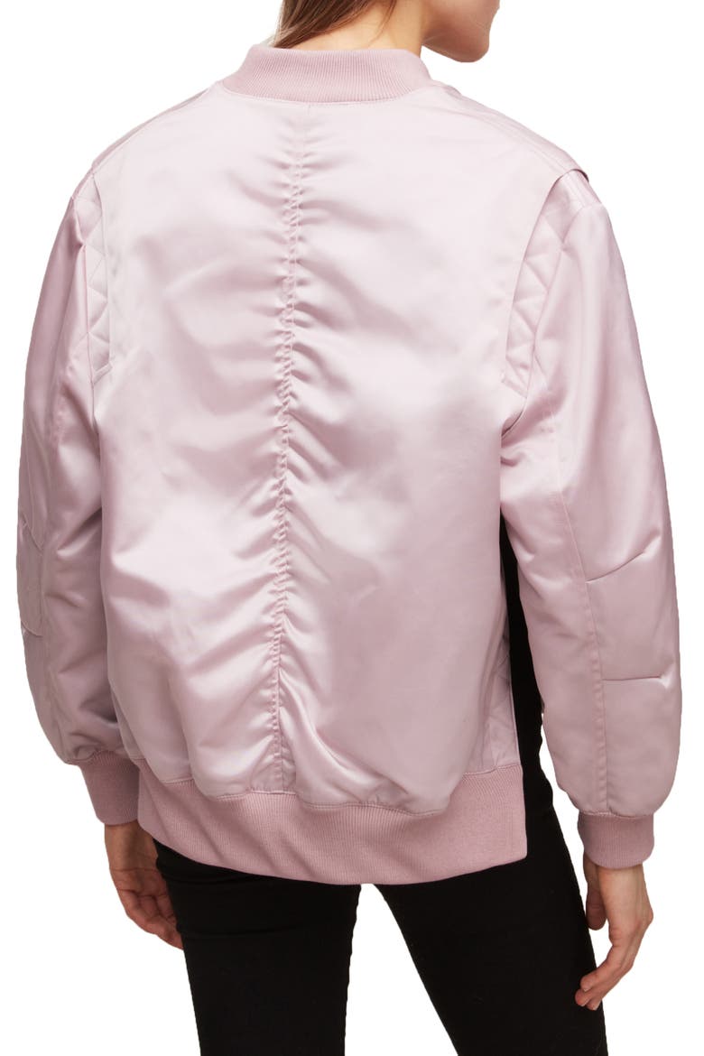 Brooke Puffer Bomber Jacket, Alternate, color, LILAC PINK