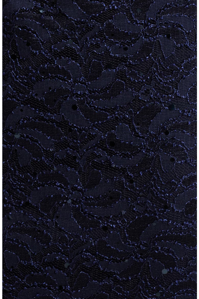 Sequin Lace Cocktail Dress, Alternate, color, NAVY