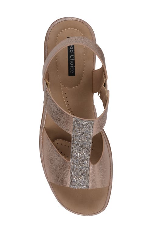Gc Shoes Elissa Wedge Sandal In Rose Gold