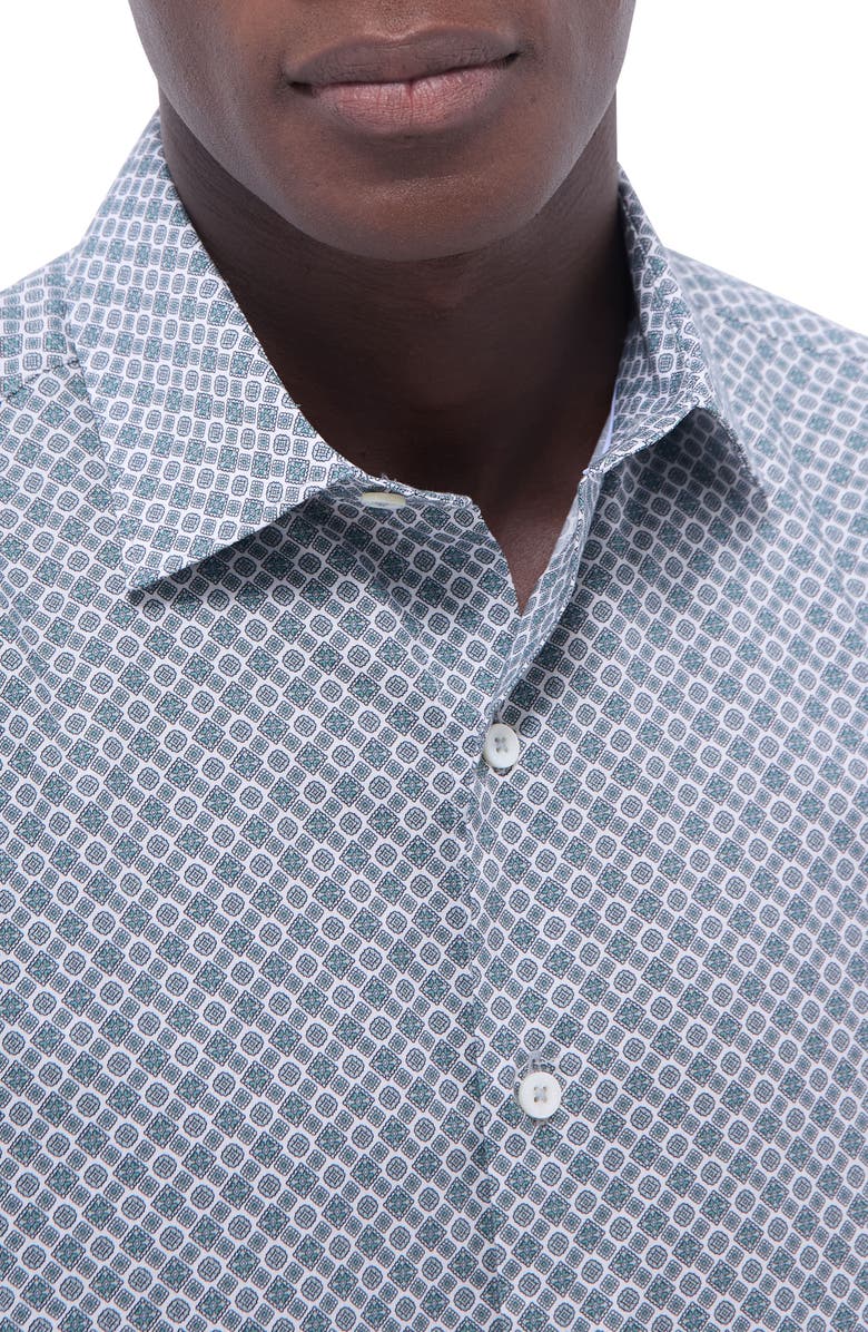 Bugatchi Axel Shaped Fit Stretch Cotton Button-Up Shirt, Alternate, color, 