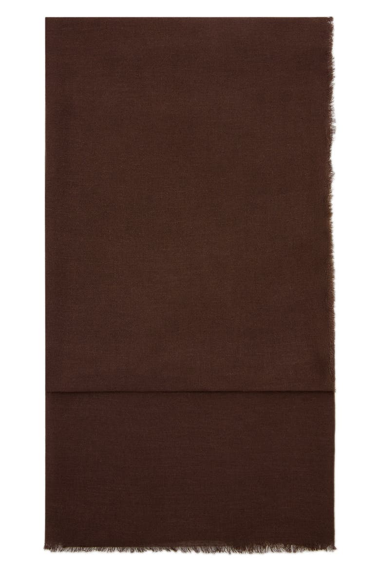 Frayed Edge Scarf, Main, color, CHOCOLATE