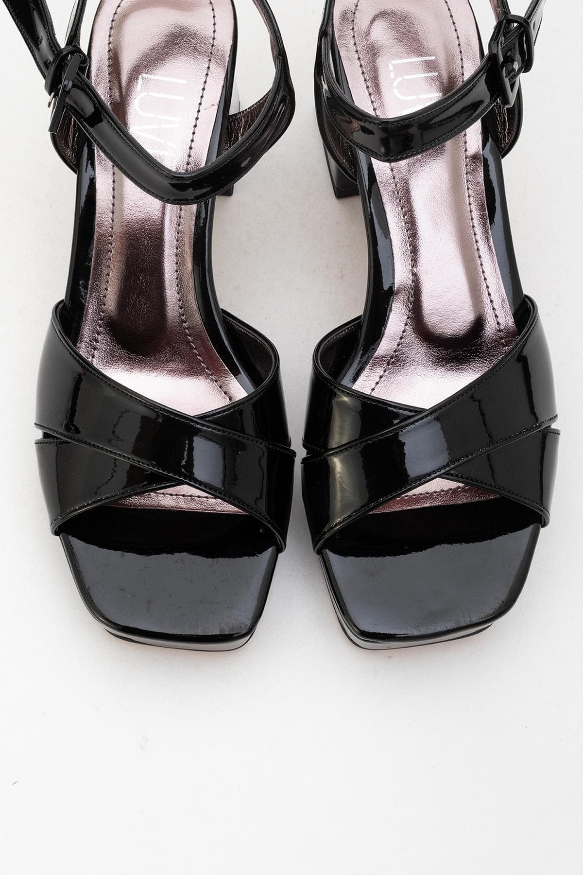 Prologue Shoes Lisbon Platform Block Heel Sandal, Alternate, color, Black Patent