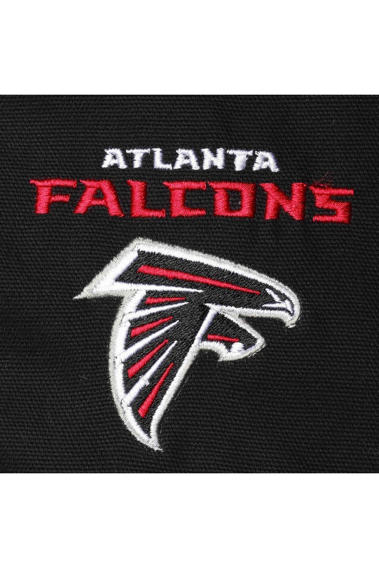Men's Dunbrooke Black Atlanta Falcons Dakota Cotton Canvas Hooded Jacket, Alternate, color, Black