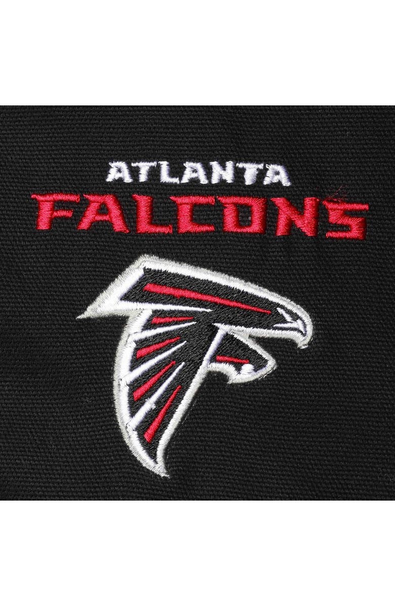 DUNBROOKE Men's Dunbrooke Black Atlanta Falcons Dakota Cotton Canvas Hooded Jacket, Alternate, color,