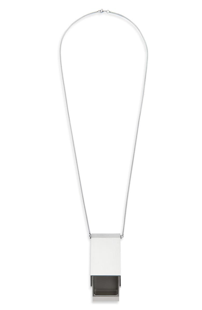 Rick Owens Men's Portable Ashtray Pendant Necklace, Main, color, Palladium
