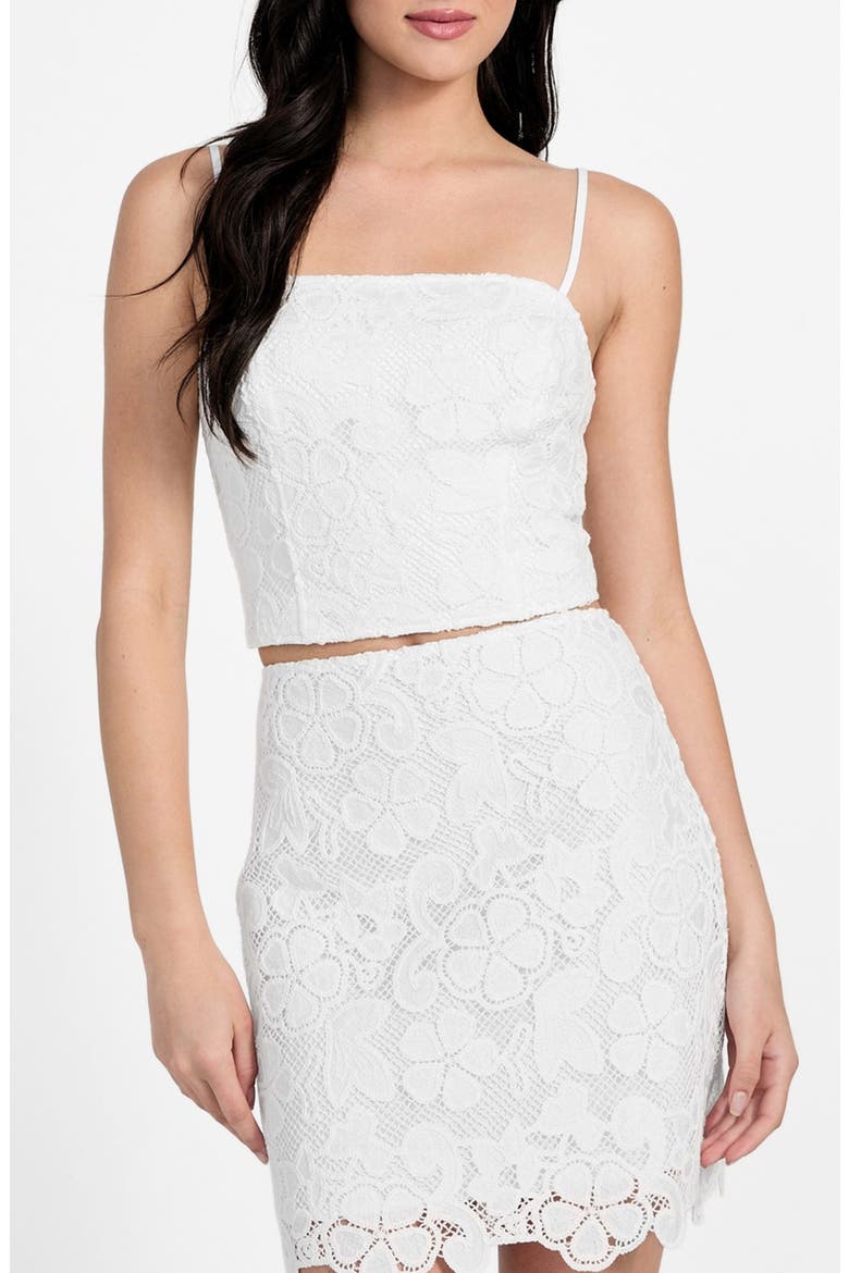 Delilah Floral Embroidery Crop Top, Main, color, PURE WHITE