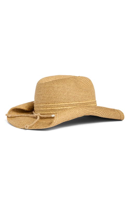 Melrose And Market Rolled Straw Cowboy Hat In Heather Tan