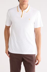 Original Penguin Textured Jacquard Johnny Collar Polo