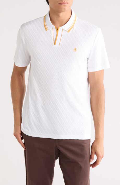 Original Penguin Textured Jacquard Johnny Collar Polo