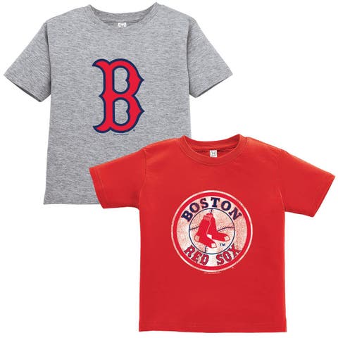Toddler Soft as a Grape Red/Gray Boston Red Sox Cooperstown Collection Two-Pack T-Shirt Set