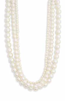 Layered Faux Pearl Necklace