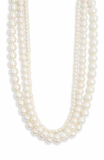 Layered Faux Pearl Necklace