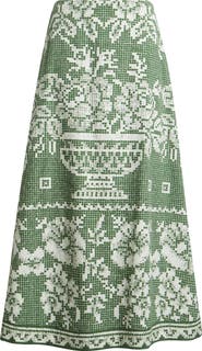 Cleobella Jasmine Mixed Print Cotton Poplin Maxi Skirt