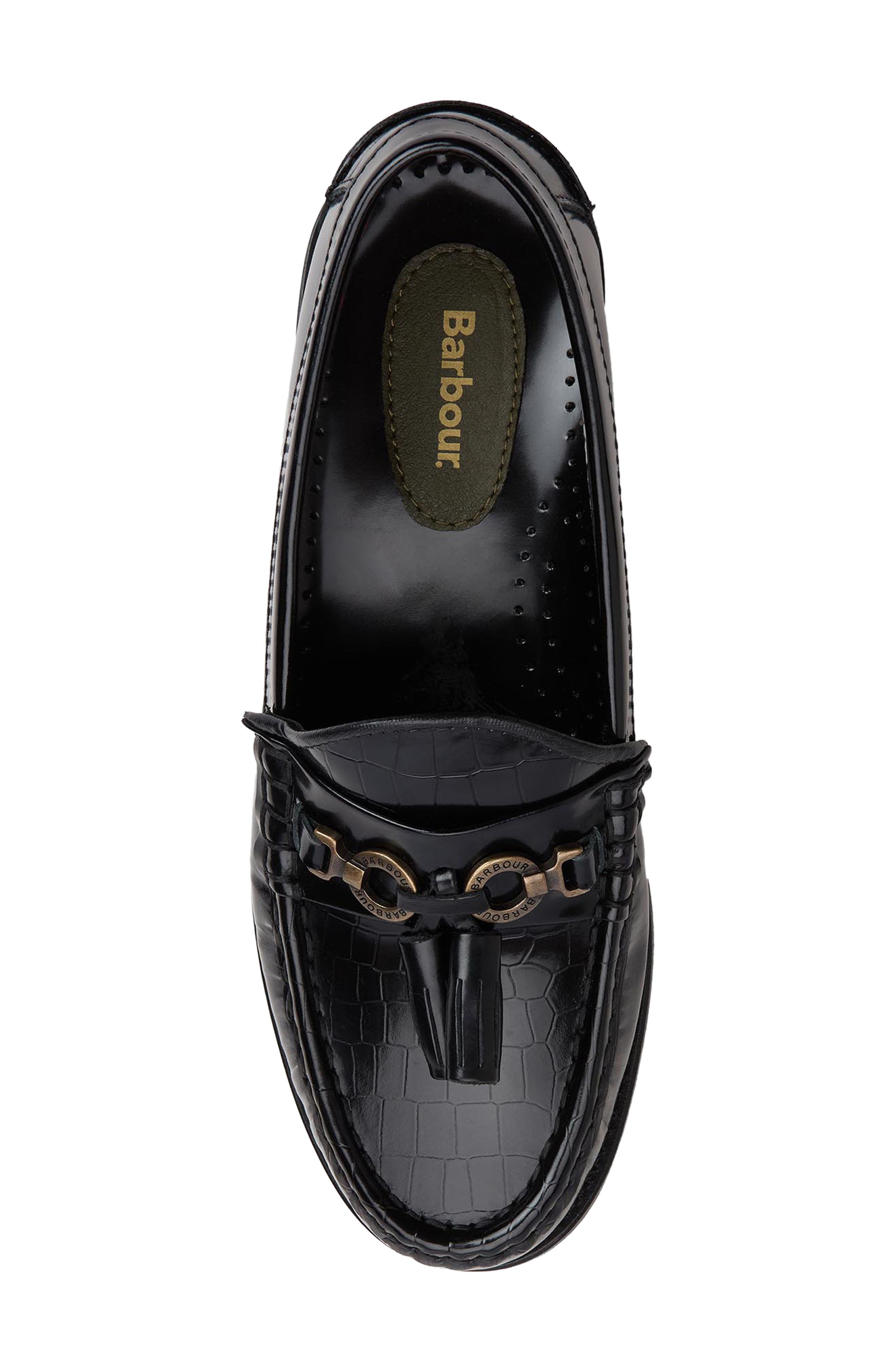 Barbour Jen Tassel Loafer, Alternate, color, Black