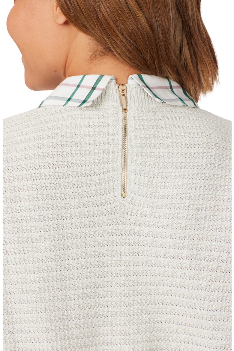 Cotton Layered Sweater, Alternate, color, IVORY MULT