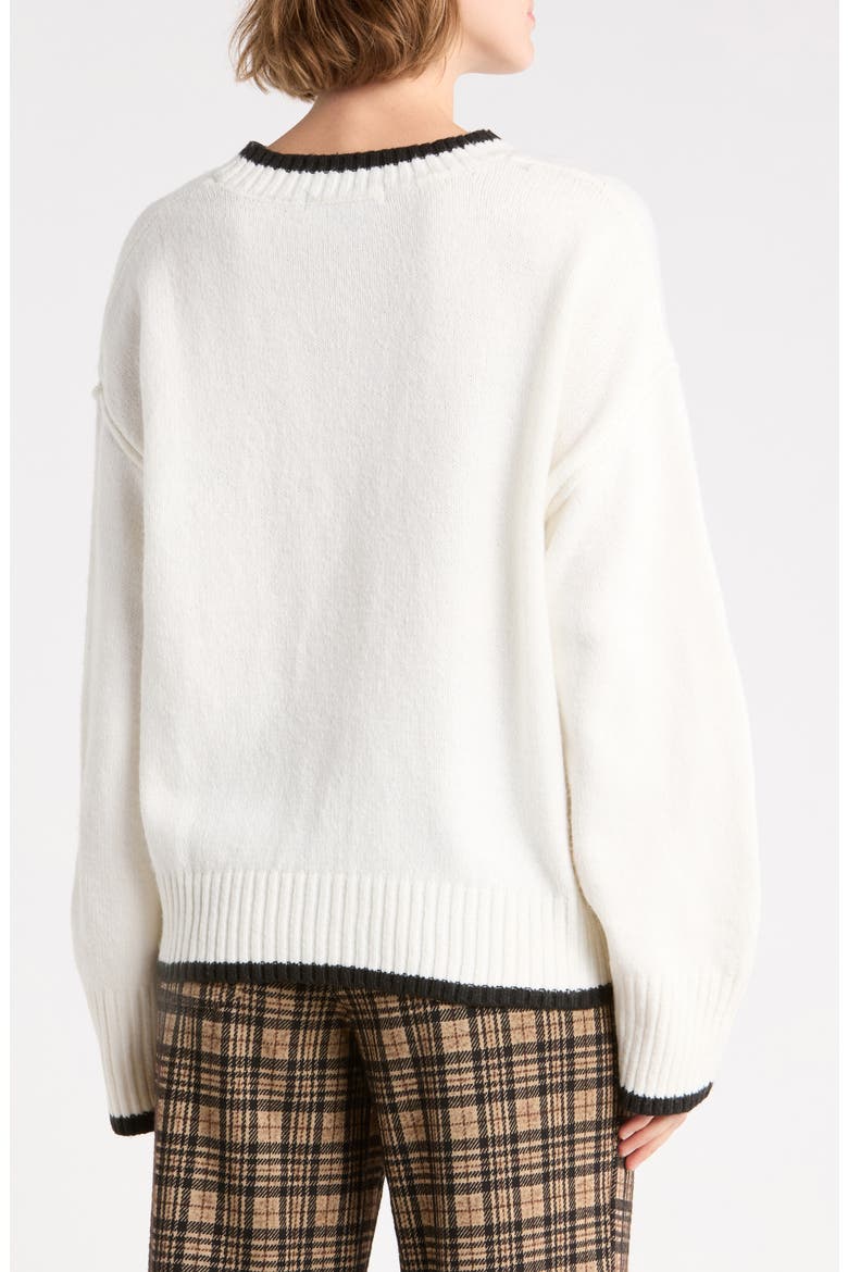 Tipping Sweater, Alternate, color, SCONE WHITE/ BLACK