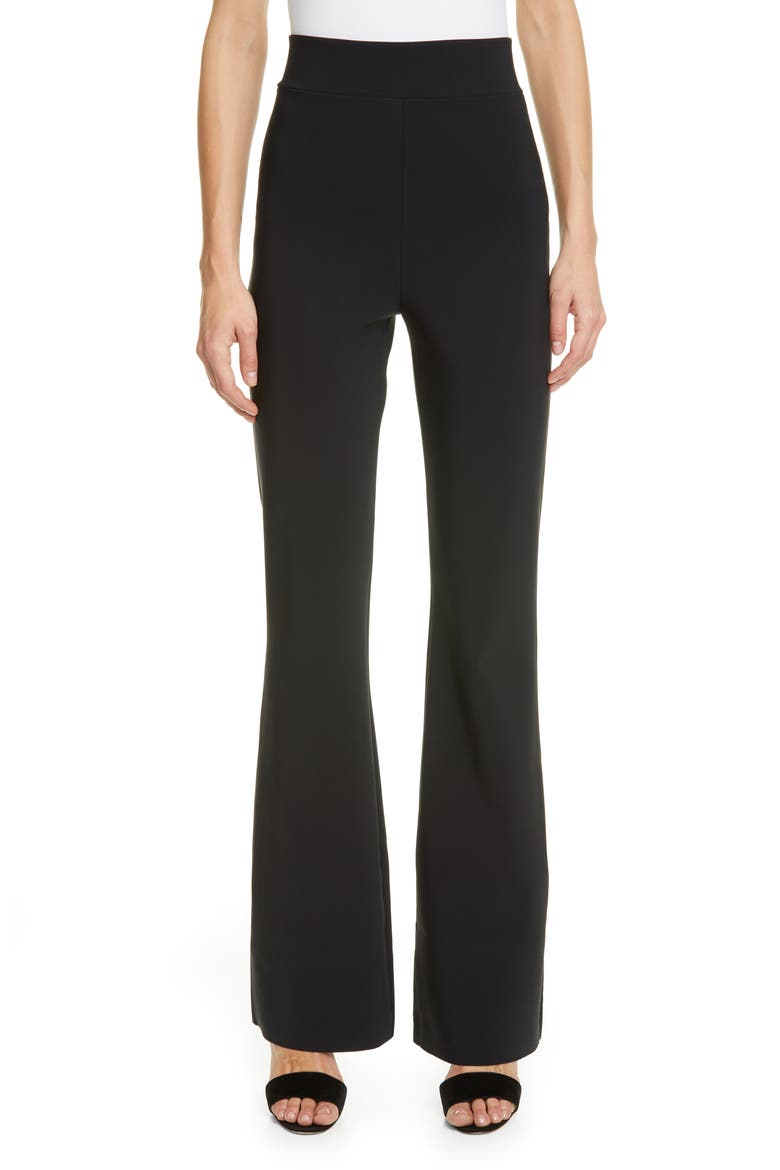 High Waist Flare Leg Pants, Main, color, BLACK