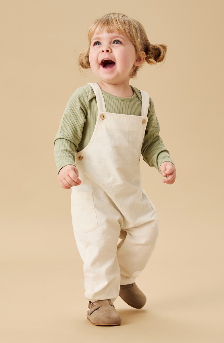MORI Organic Cotton Corduroy Overalls, Alternate, color, 