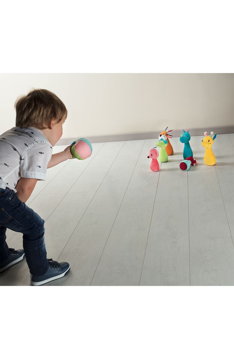 Janod Jungle Bowling Set, Alternate, color, Orange