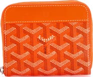 Pre-Owned Goyard Matignon Zip Wallet Coated Canvas with Leather PM