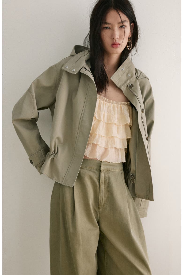 Souffle Balloon Jeans, Alternate, color, KHAKI GREEN