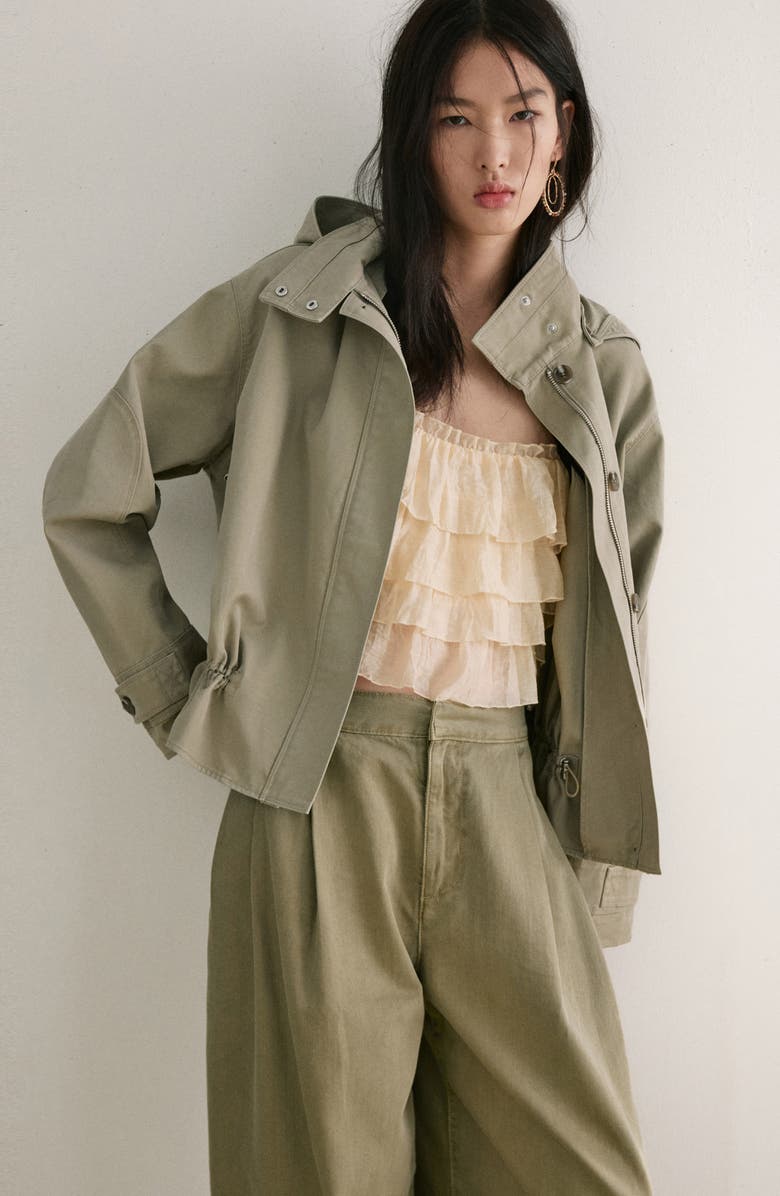 MANGO Souffle Balloon Jeans, Alternate, color, Khaki Green