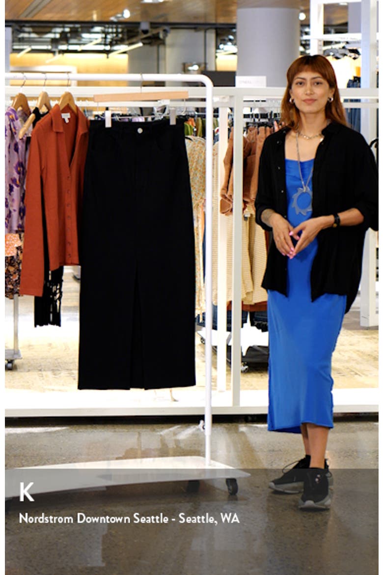 Slit Front Ponte Maxi Skirt video