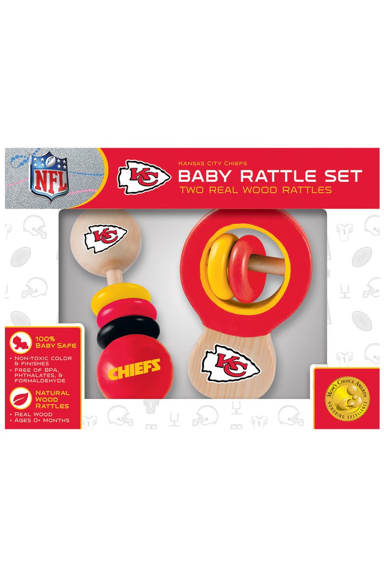 Kansas City Chiefs Baby Rattles 2-Pack, Alternate, color, Multicolor