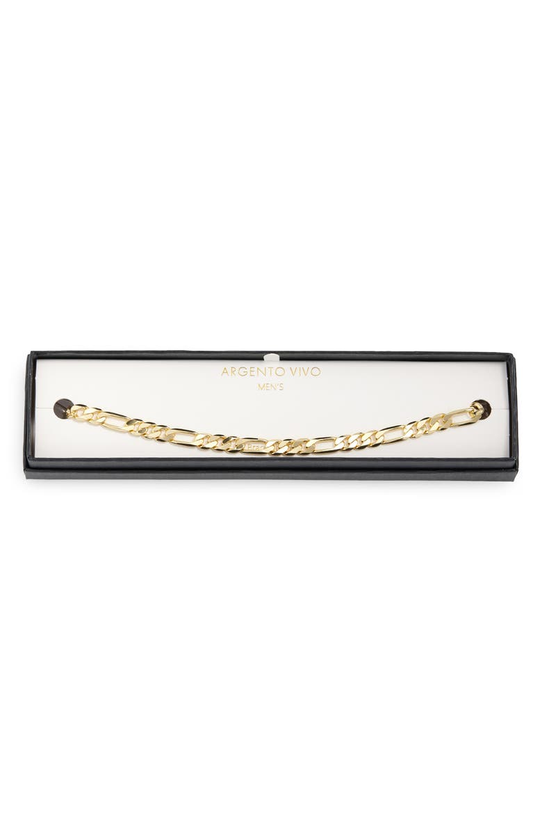 ARGENTO VIVO Figaro Chain Bracelet, Main, color, 