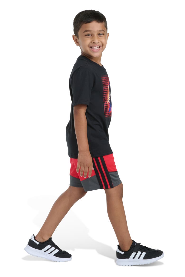 Kids' Basketball Graphic T-Shirt & Athletic Shorts Set, Alternate, color, BLACK