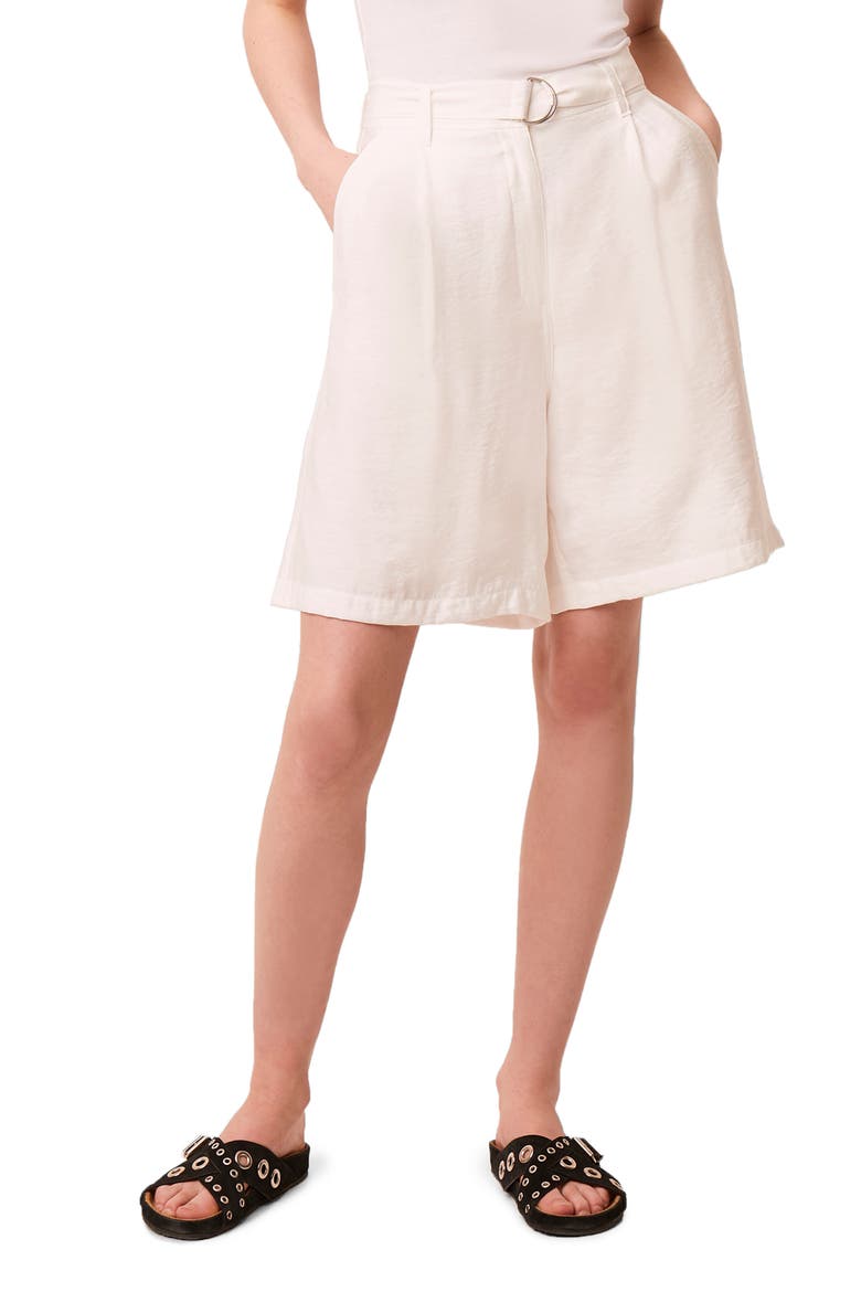 Brekhna Drape Shorts, Main, color, SUMMER WHITE