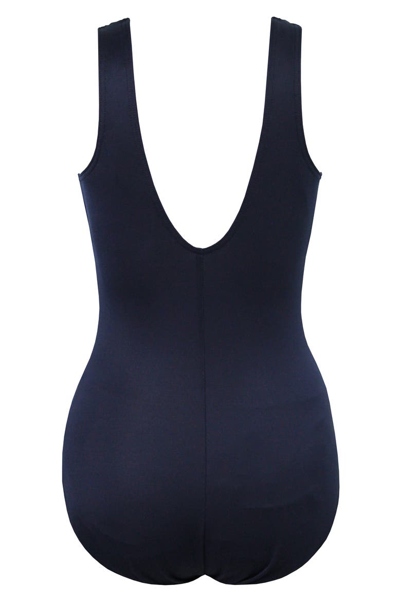Illusionist Palma One-Piece Swimsuit, Alternate, color, MIDNIGHT BLUE