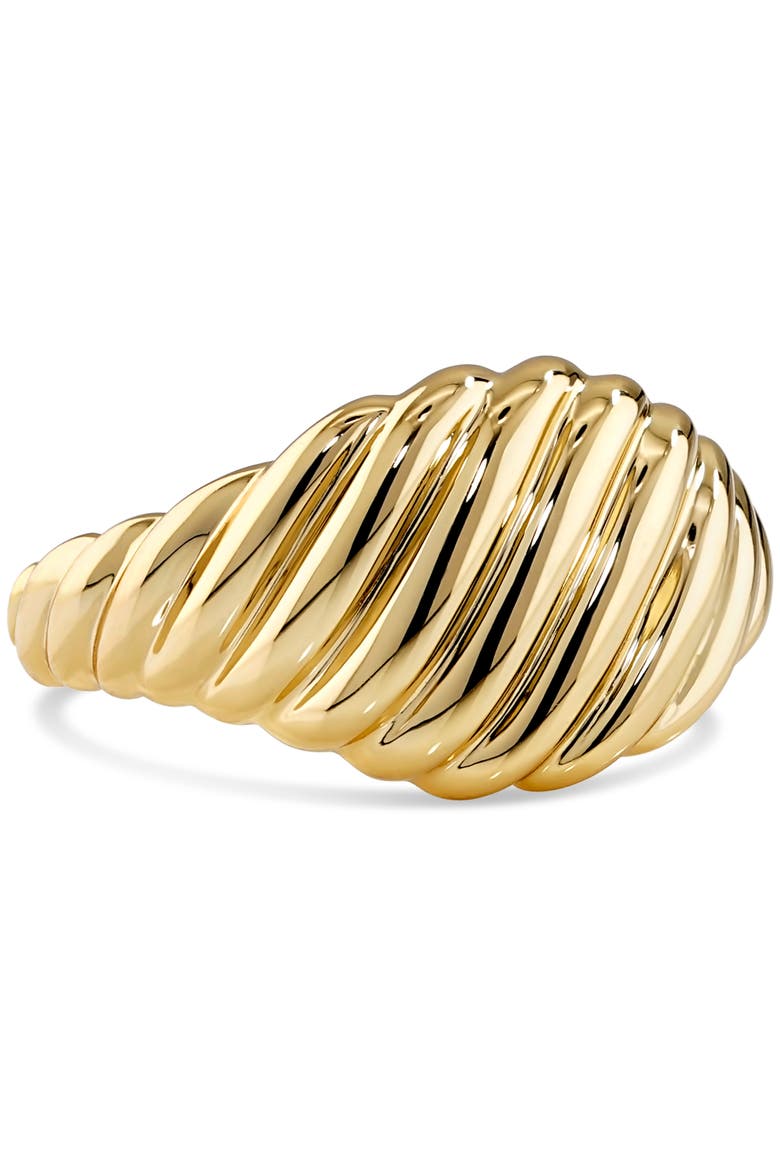 Rope Ring in Gold Plated Sterling Silver, 12mm, Main, color, Yellow Gold