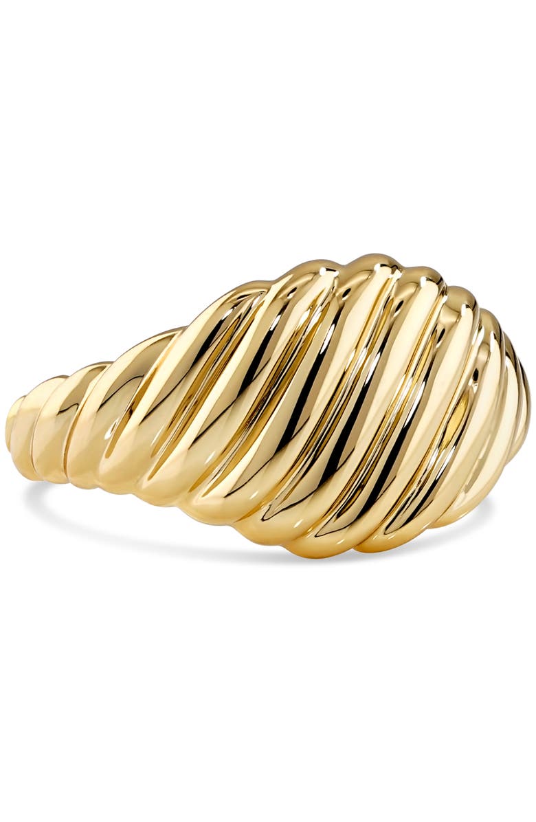 DEVATA Rope Ring in Gold Plated Sterling Silver, 12mm, Main, color, Yellow Gold
