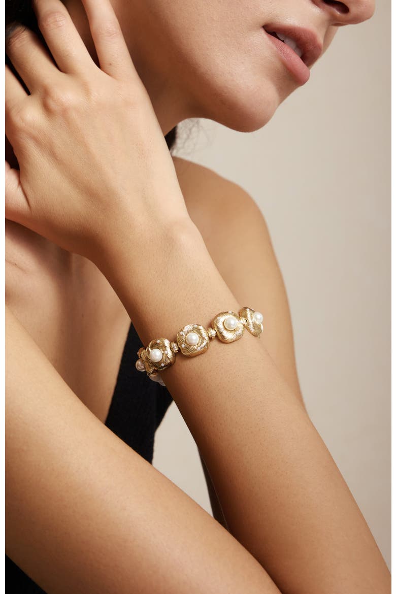 Canary Bracelet, Alternate, color, Gold & White