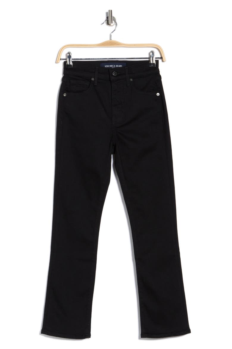 Carly High Waist Kick Flare Jeans, Alternate, color, ONYX