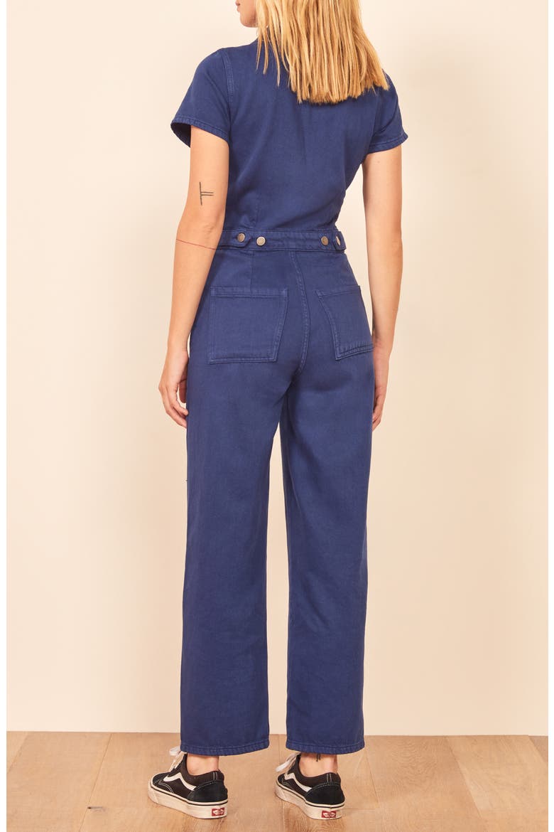 Izzy Organic Cotton Boilersuit, Alternate, color, VINTAGE BLUE