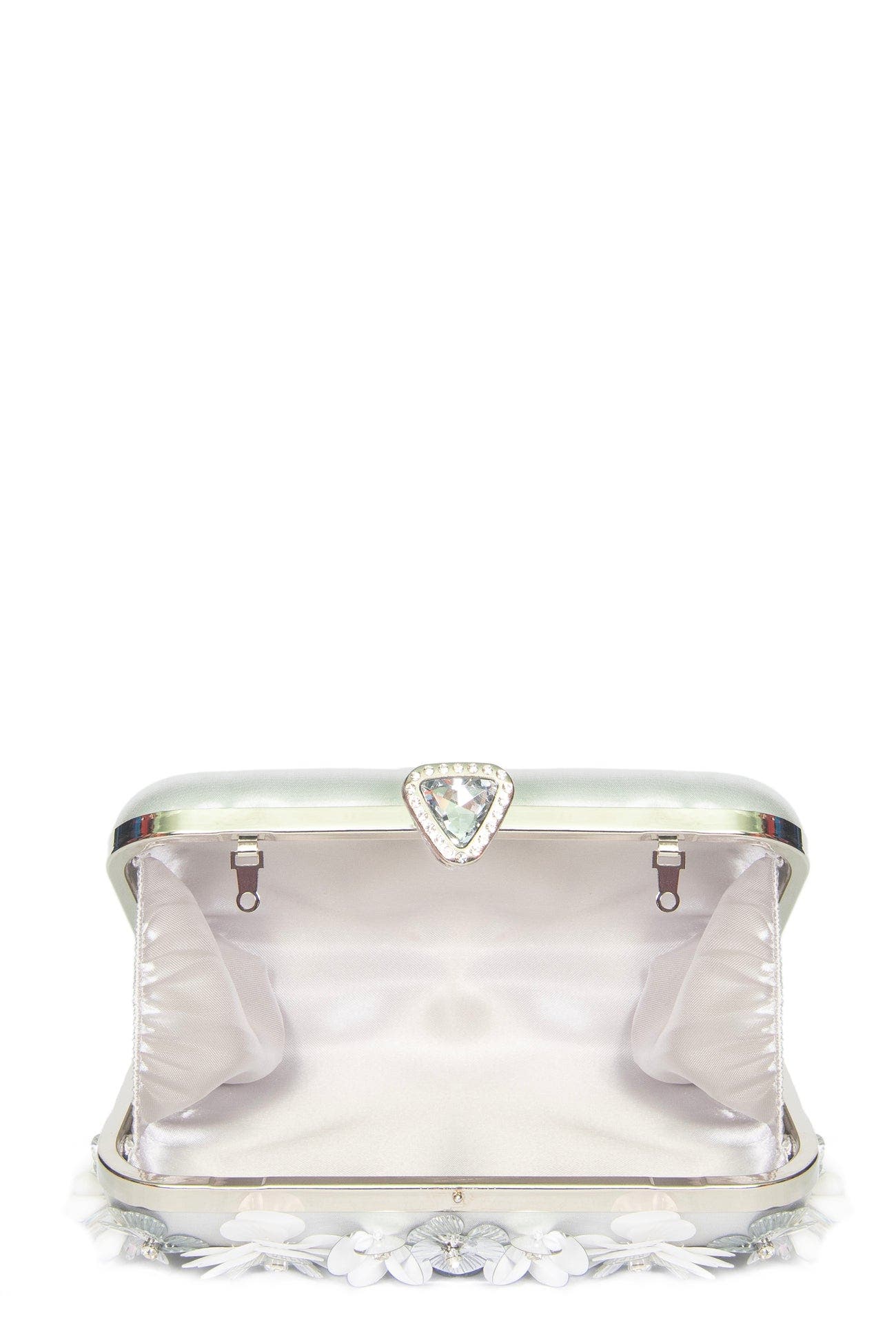 Flower Clutch, Alternate, color, SILVER