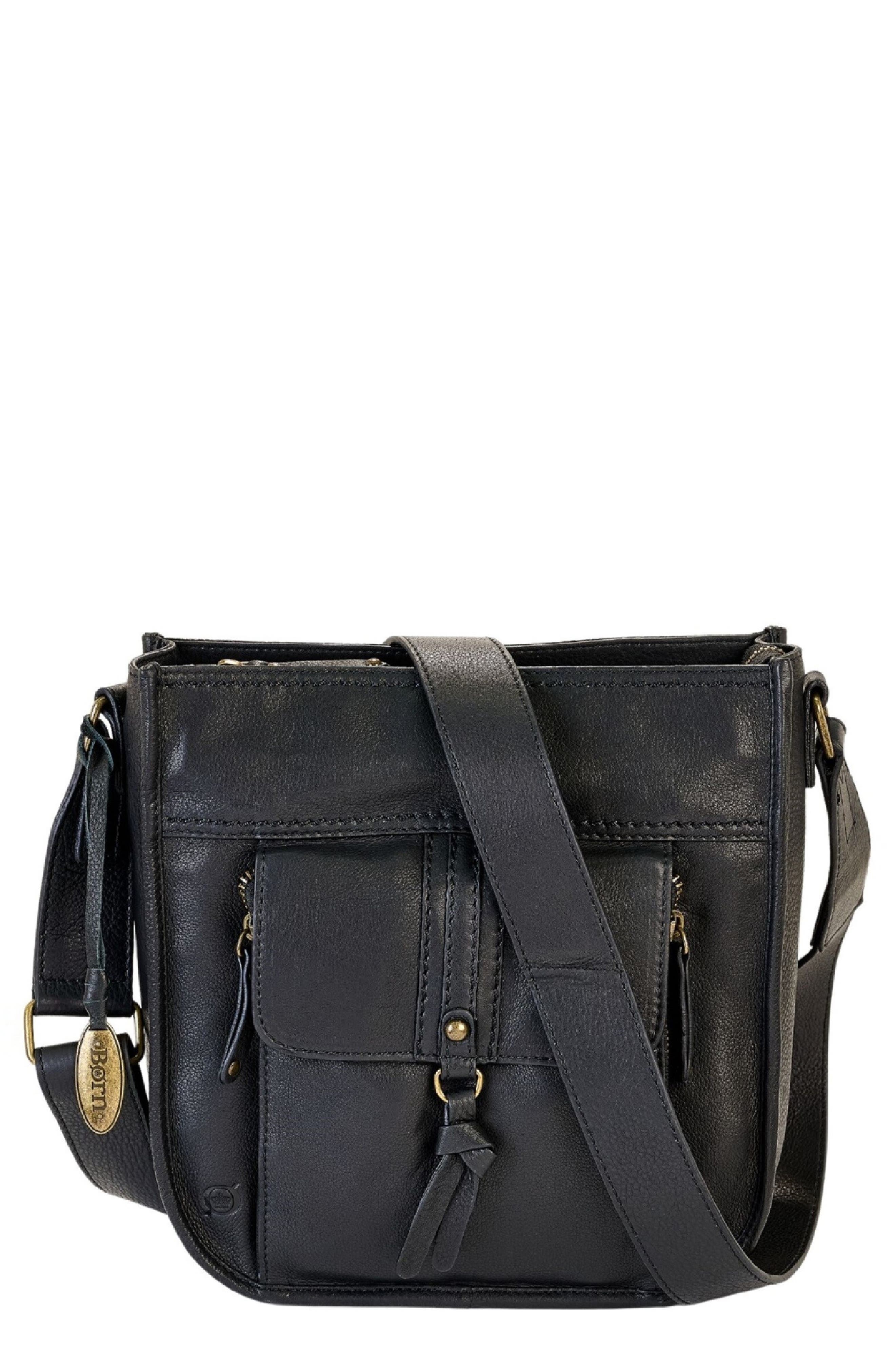 Børn N/S Leather Crossbody Organizer, Main, color, 