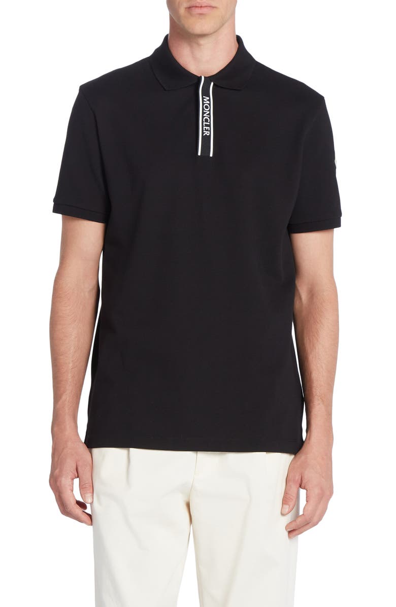 Moncler Short Sleeve Cotton Polo, Main, color,