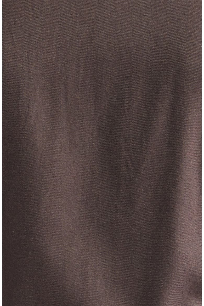 Lecce Point Collar Flannel Button-Up Shirt, Alternate, color, 260C - DARK BROWN