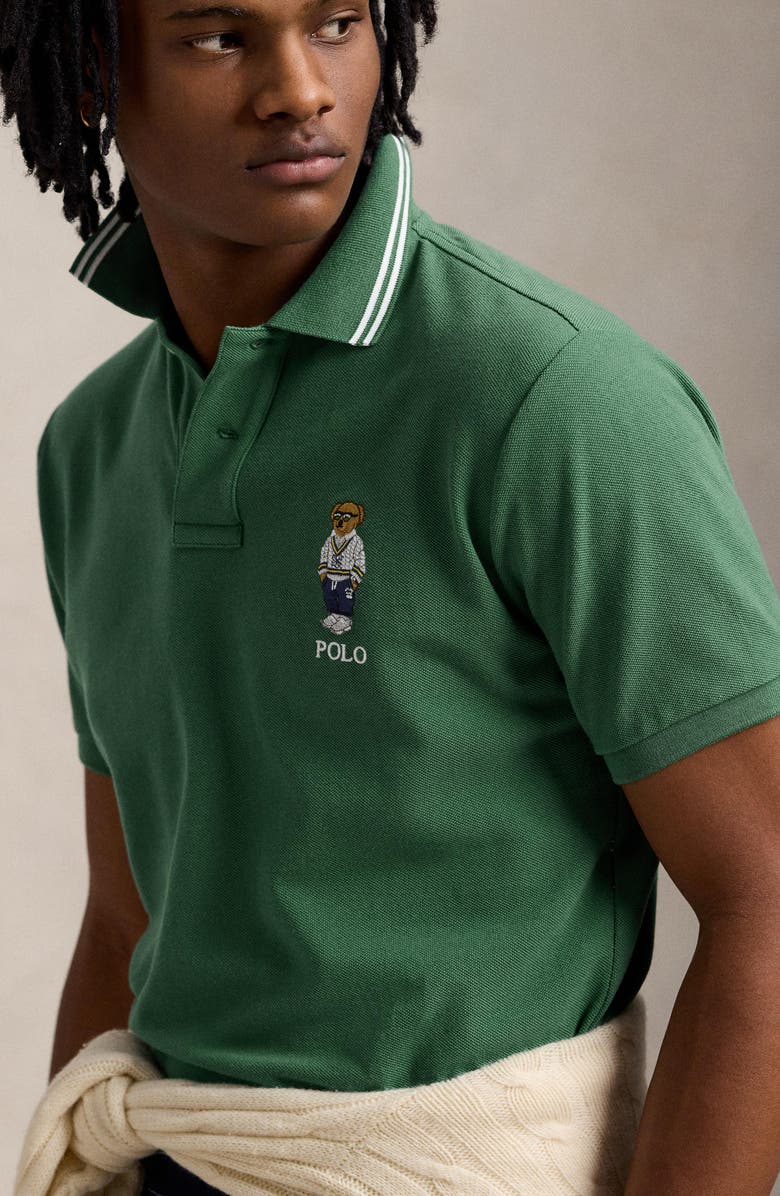 Polo Ralph Lauren Slim Fit Polo Beard Cotton Piqué Polo, Alternate, color, 
